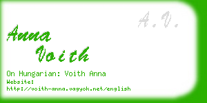 anna voith business card